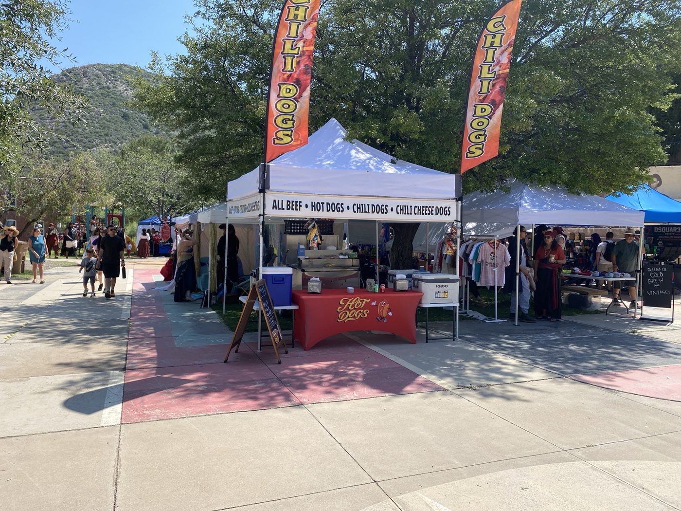 Desert Grub Co. booth at a busy community market