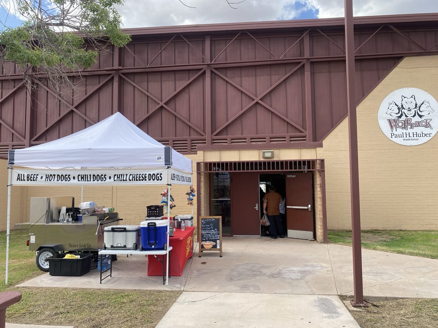 Desert Grub Co. serving at a school event